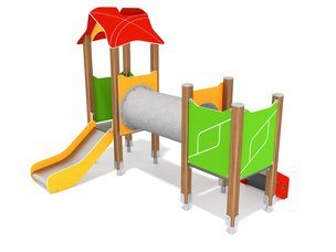 Set cu două turnuri cu tunel pentru loc de joacă - BGL-00809