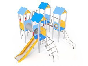 Set cu patru turnuri cu tobogan pentru loc de joacă - BGL-1106