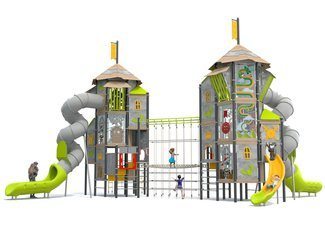 Set mare temă pădure turn cu tobogane pentru loc de joacă - BGL-1403 imagine principala