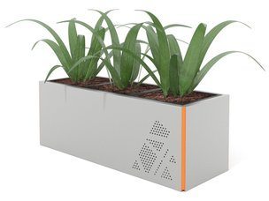 Jardinieră urbană triplă din tablă perforată - BGL-6107