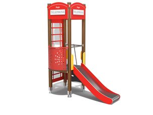 Turn cabină telefonică cu tobogan pentru teren de joacă - BGL-80-2-22XI24-1A