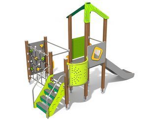 Set turnuri cu structură de frânghii și tobogan pentru loc de joacă - BGL-8025 imagine principala