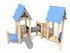 Set cu două turnuri pentru loc de joacă din lemn - BGL-81-4-12IX22-1B miniatura 1