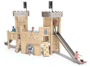 Castel din salcâm pentru loc de joacă - BGL-8195
