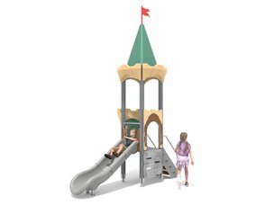 Castel cu un turn pentru loc de joacă cu tobogan - BGL-8601