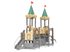 Castel cu două turnuri pentru loc de joacă cu tobogan - BGL-8608 imagine 2